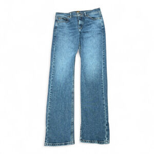 Lee Jeans Mens 31x33 Blue Slim Fit Stretch Straight Medium Wash Denim Y2K